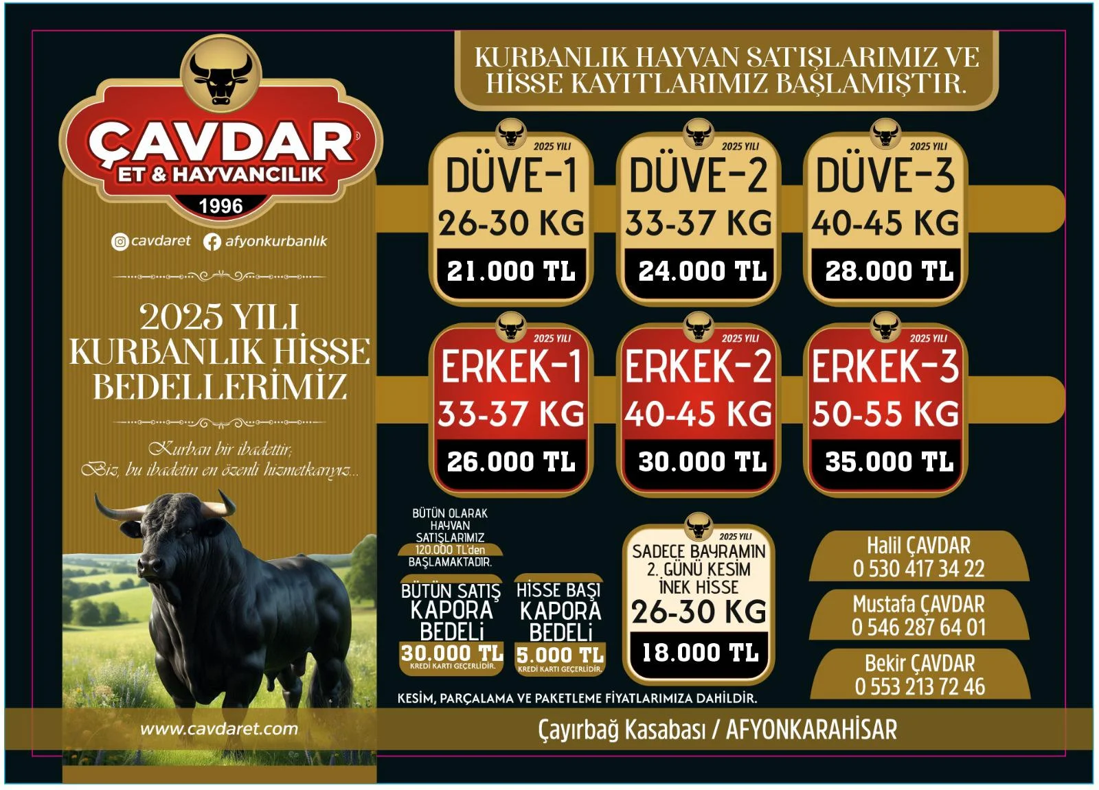 Afyon Adak Merkezi | Akika Kurbanı | Şükür Kurbanı | Afyon Adaklık Kurban