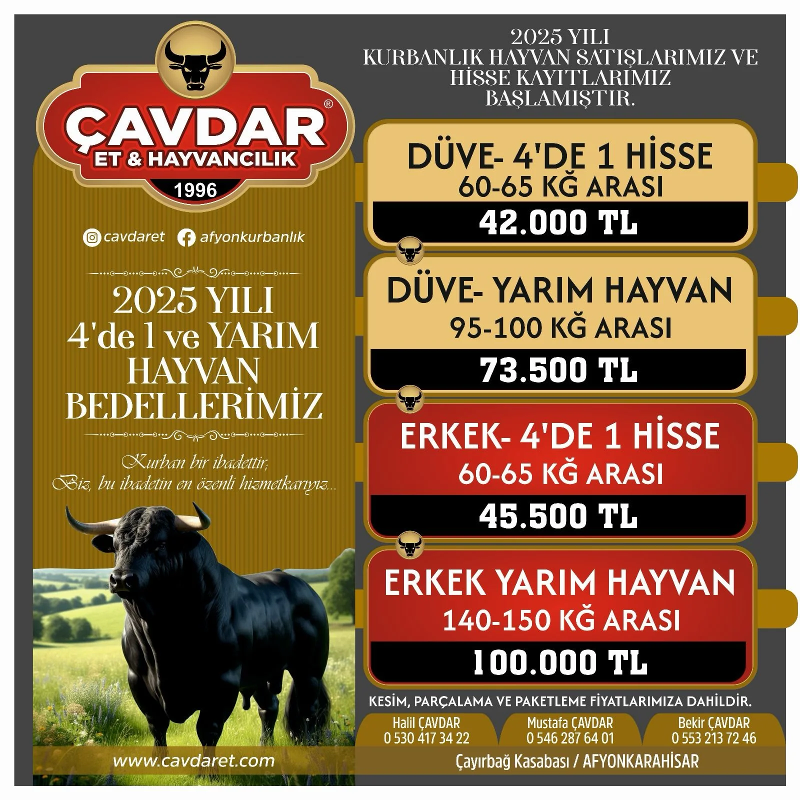 Afyon Adak Merkezi | Akika Kurbanı | Şükür Kurbanı | Afyon Adaklık Kurban